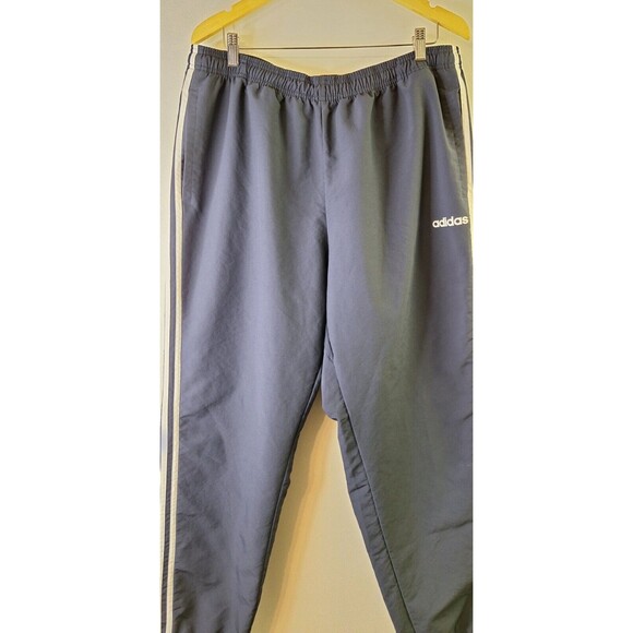 Adidas Men's Navy Blue 3-Stripes Tapered Leg Full Length Track Pants XXL 2XL Y2K - Picture 6 of 10